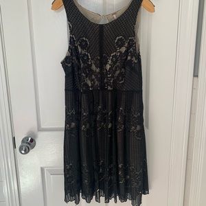 Free People black lace back keyhole dress